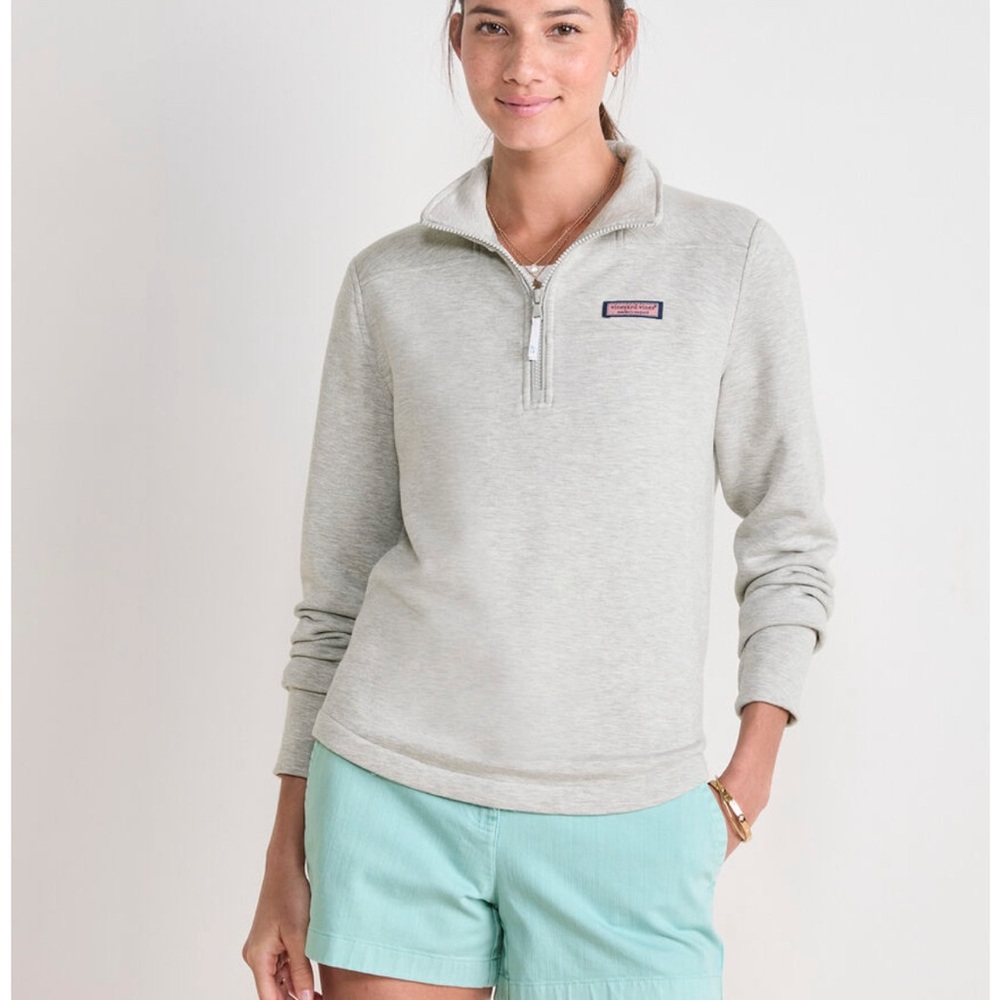 Vineyard Vines Gray Quarter-Zip Sweatshirt